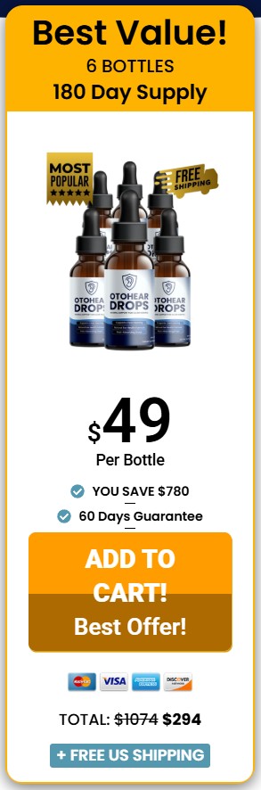 OtoHear Drops 6 Bottle Price
